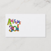 Geweldige 30 T-shirts en cadeautjes op zaterdag Visitekaartje (Achterkant)