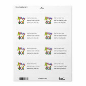 Geweldige 40 T-shirts en cadeautjes op zaterdag Etiket (Full Sheet)