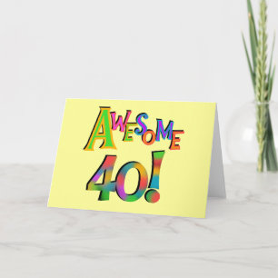 Geweldige 40 T-shirts en cadeautjes op zaterdag Kaart