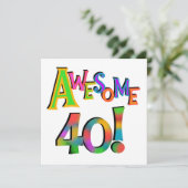 Geweldige 40 T-shirts en cadeautjes op zaterdag Kaart (Staand voorkant)