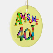 Geweldige 40 T-shirts en cadeautjes op zaterdag Keramisch Ornament (Rechts)