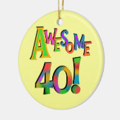 Geweldige 40 T-shirts en cadeautjes op zaterdag Keramisch Ornament (Links)