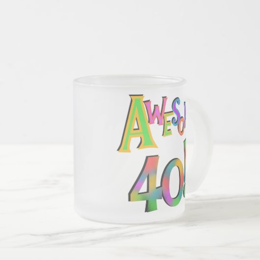 Geweldige 40 T-shirts en cadeautjes op zaterdag Matglas Koffiemok (Voorkant rechts)