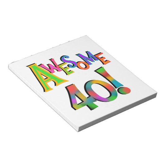 Geweldige 40 T-shirts en cadeautjes op zaterdag Notitieblok (Schuin)