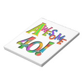 Geweldige 40 T-shirts en cadeautjes op zaterdag Notitieblok (Linkerzijde)