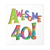 Geweldige 40 T-shirts en cadeautjes op zaterdag Notitieblok (Voorkant)