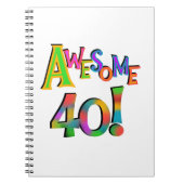 Geweldige 40 T-shirts en cadeautjes op zaterdag Notitieboek (Voorkant)