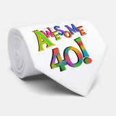 Geweldige 40 T-shirts en cadeautjes op zaterdag Stropdas (Opgerold)