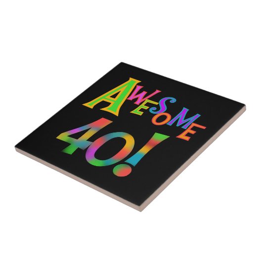 Geweldige 40 T-shirts en cadeautjes op zaterdag Tegeltje (Zijkant)