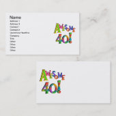 Geweldige 40 T-shirts en cadeautjes op zaterdag Visitekaartje (Voorkant / Achterkant)