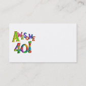 Geweldige 40 T-shirts en cadeautjes op zaterdag Visitekaartje (Achterkant)