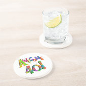 Geweldige 40 T-shirts en cadeautjes op zaterdag Zandsteen Onderzetter (Zijkant)