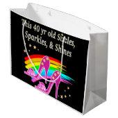 GEWELDIGE 40E SCHOENENLIEFHEBBER LARGE CADEAUTASJE (Achterkant Gekanteld)