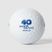 Geweldige 40e verjaardag golfballen 40 jaar feest (Voorkant)