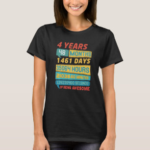 Geweldige 4 jaar oude vierde geboortedag t-shirt