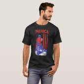 Geweldige 4 juli Abraham Lincoln zonnebril T-shirt (Voorkant volledig)