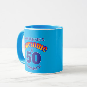 GEWELDIGE 50 BLAUWE VERJAARDAG MOK