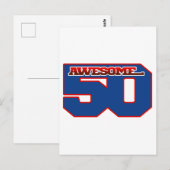 geweldige 50 briefkaart (Voorkant / Achterkant)