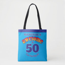 GEWELDIGE 50-jarig jubileum met blauwe tekst Tote Bag