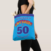 GEWELDIGE 50-jarig jubileum met blauwe tekst Tote Bag (Dichtbij)