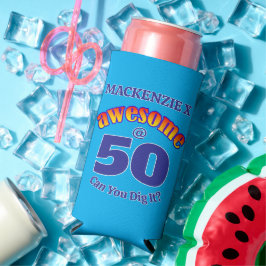 GEWELDIGE 50-jarig jubileum op lichtblauw Seltzer Blikjeskoeler