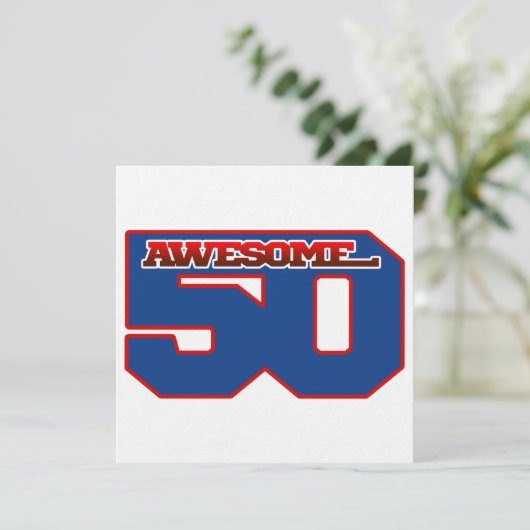 geweldige 50 kaart (Staand voorkant)