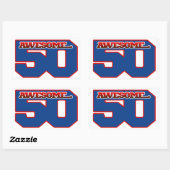 geweldige 50 rechthoekige sticker (Vel)