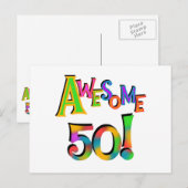 Geweldige 50 T-shirts en cadeautjes op zaterdag Briefkaart (Voorkant / Achterkant)