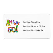 Geweldige 50 T-shirts en cadeautjes op zaterdag Etiket (Voorkant)