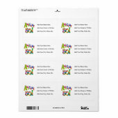 Geweldige 50 T-shirts en cadeautjes op zaterdag Etiket (Full Sheet)