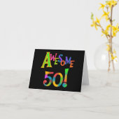 Geweldige 50 T-shirts en cadeautjes op zaterdag Kaart (Gele Bloem)