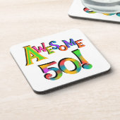 Geweldige 50 T-shirts en cadeautjes op zaterdag Onderzetter (Linkerzijde)