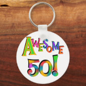 Geweldige 50 T-shirts en cadeautjes op zaterdag Sleutelhanger (Voorkant)