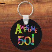 Geweldige 50 T-shirts en cadeautjes op zaterdag Sleutelhanger (Voorkant)