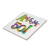 Geweldige 50 T-shirts en cadeautjes op zaterdag Tegeltje (Zijkant)