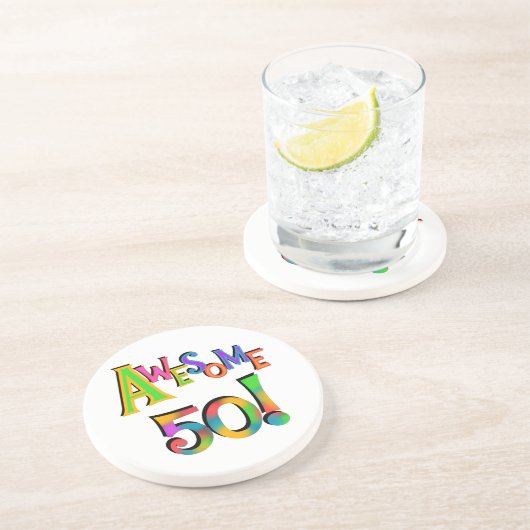 Geweldige 50 T-shirts en cadeautjes op zaterdag Zandsteen Onderzetter (Zijkant)