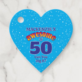 GEWELDIGE 50 Verjaardag LICHTBLAUW Bedankjes Labels