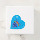 GEWELDIGE 50 Verjaardag LICHTBLAUW Bedankjes Labels (In situ)