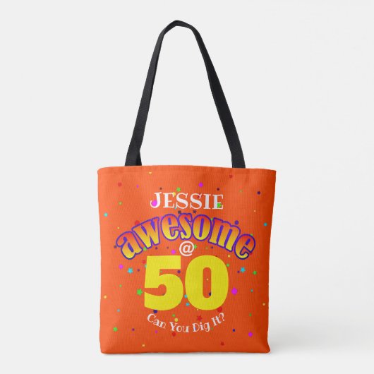Geweldige 50e verjaardag tote bag (Achterkant)