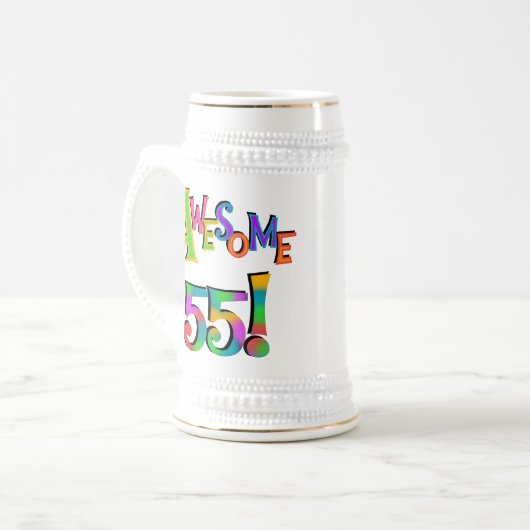 Geweldige 55 T-shirts en cadeautjes Bierpul (Voorkant links)