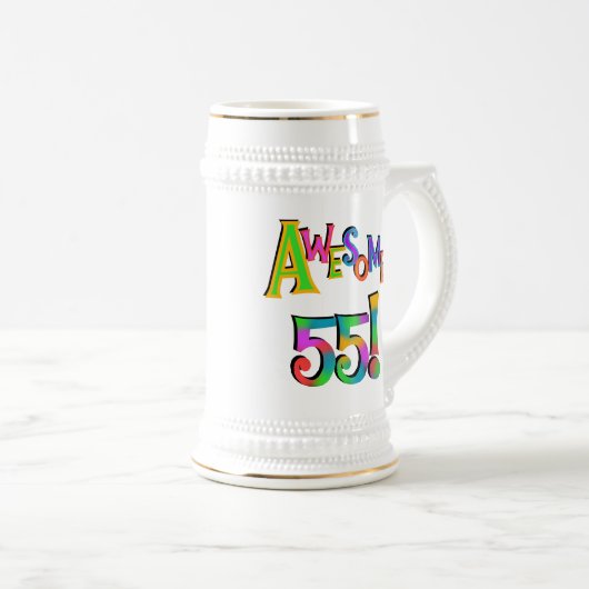 Geweldige 55 T-shirts en cadeautjes Bierpul (Voorkant rechts)