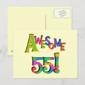 Geweldige 55 T-shirts en cadeautjes Briefkaart (Voorkant / Achterkant)