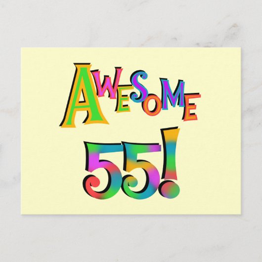 Geweldige 55 T-shirts en cadeautjes Briefkaart (Voorkant)
