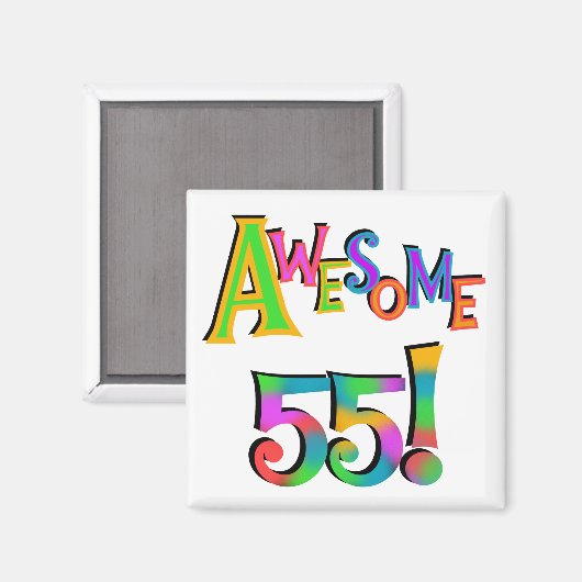 Geweldige 55 T-shirts en cadeautjes Magneet (Voorkant / Achterkant)