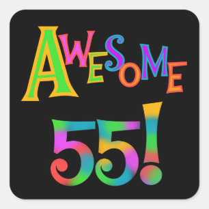 Geweldige 55 T-shirts en cadeautjes Vierkante Sticker