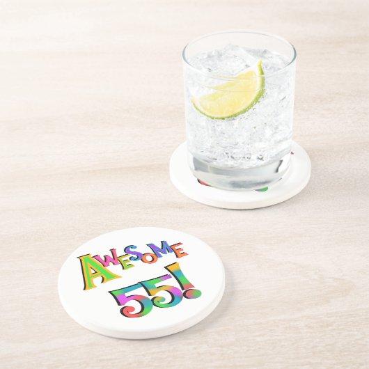 Geweldige 55 T-shirts en cadeautjes Zandsteen Onderzetter (Zijkant)