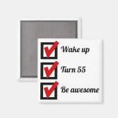Geweldige 55e Verjaardag Checklist Magneet (Voorkant / Achterkant)