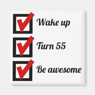Geweldige 55e Verjaardag Checklist Magneet