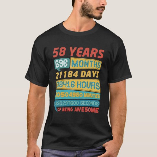 Geweldige 58 jaar oude  versie van de Limited Edit T-shirt (Voorkant)