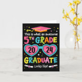 Geweldige 5e klas Afstuderen eruit als klasse 2024 Kaart (Gele Bloem)